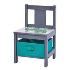 Ensemble Table et Chaises de Jeu d'Art pour Enfants LuxenHome avec Paniers de Rangement Multicolore