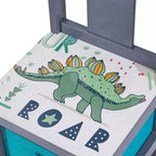 Ensemble Table et Chaises de Jeu d'Art pour Enfants LuxenHome avec Paniers de Rangement Multicolore