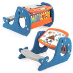 Costway Kids Drawing and Playing Desk Set with Tiltable Erasable Graffiti Whiteboard Eating