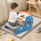 Ensemble bureau et chaise pour enfants Costway avec tableau blanc effaçable et inclinable pour dessin, jeux et repas