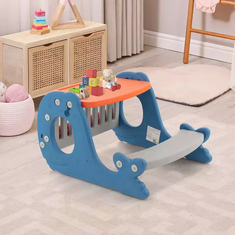 Ensemble bureau et chaise pour enfants Costway avec tableau blanc effaçable et inclinable pour dessin, jeux et repas