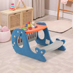 Ensemble bureau et chaise pour enfants Costway avec tableau blanc effaçable et inclinable pour dessin, jeux et repas
