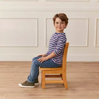 ECR4Kids Ensemble de 3 pièces : table carrée en bois dur de 61 cm avec pieds de 51 cm et chaises de 25 cm