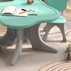 Ensemble table et chaises pour enfants Qaba, ensemble de table et 2 chaises pour tout-petits de 3 à 6 ans, bleu clair