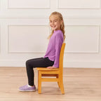 Table carrée en bois dur 76 x 76 cm et deux chaises 30 cm ECR4Kids, 3 pièces